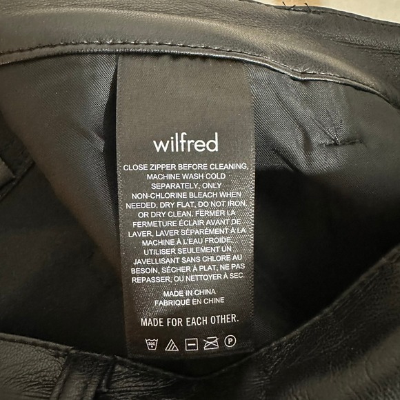 Aritzia Wilfred | Vegan Faux Leather Pants Straight‎ Leg | Women's 2 - Picture 11 of 13